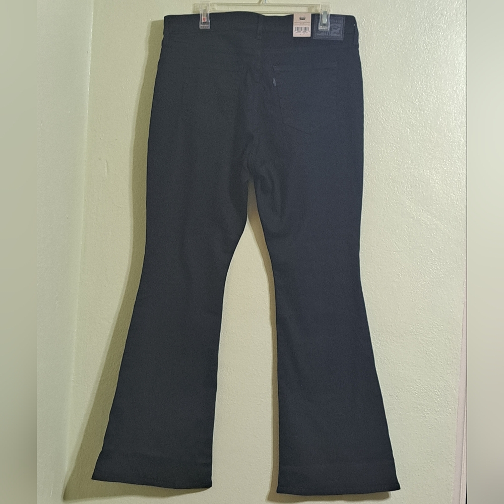 Levi's Women's 726 High-Rise Flare Stretch Denim Jeans Black 34 X 32 NWT - Picture 6 of 15